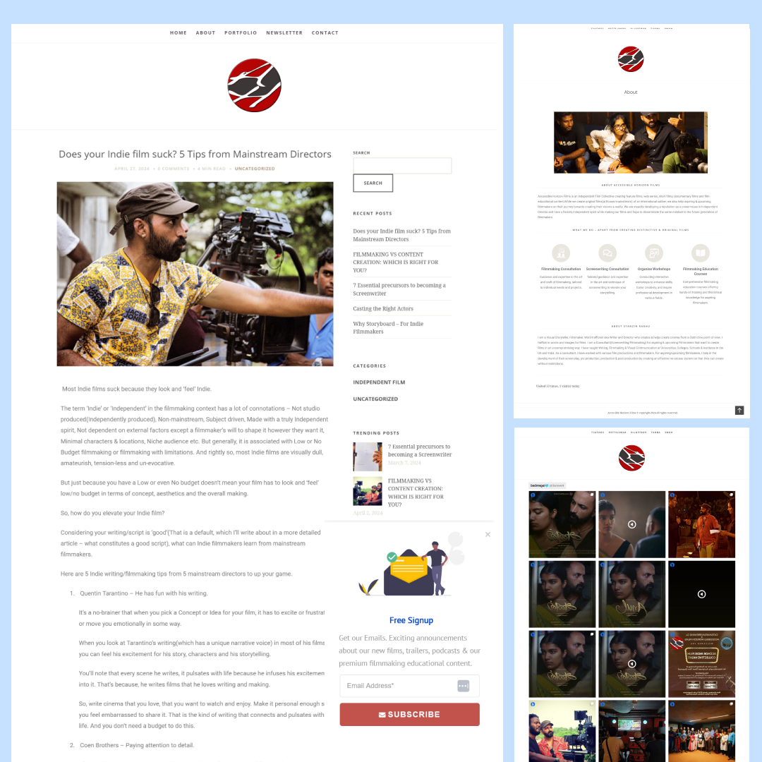 Film Maker Blog (Accessible Horizon Films)
